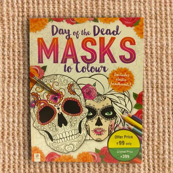 Day of the Dead Masks to Colour – DIY Kids Mask Book